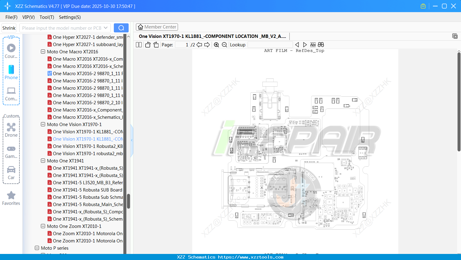 Motorola One Vision XT1970-1 KL1881_-COMPONENT LOCATION _MB_V2_A